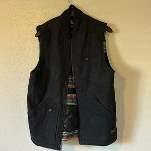 Volcom denim black vest
